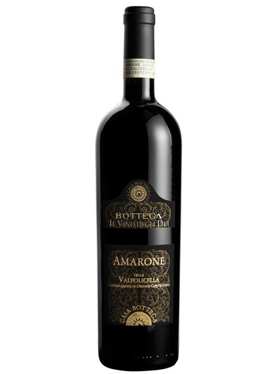 Amarone Della Valpolicella DOCG 2017 - Bottega,  robijnrood, intens smaakvol, vele onderscheidingen.